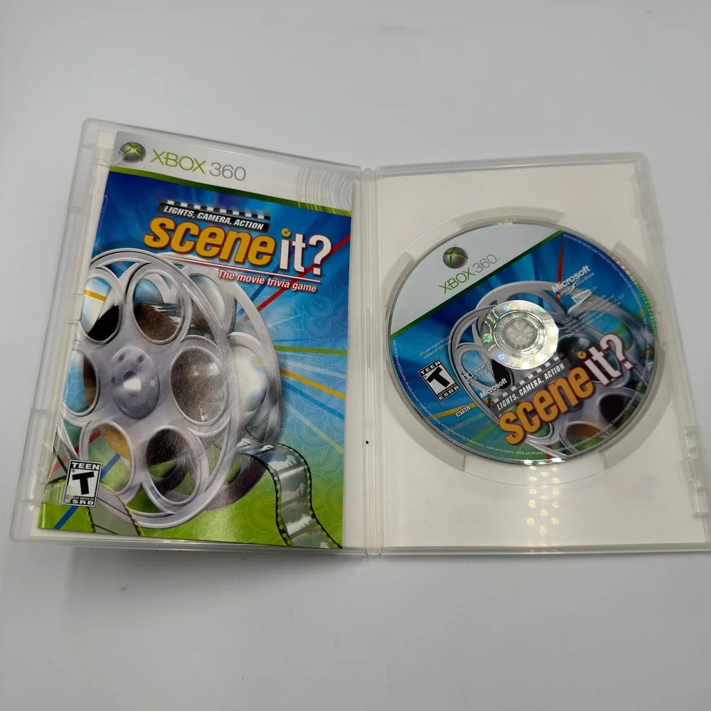 Scene It? Lights Camera Action Xbox 360 Movie Trivia Game with Manual Complete